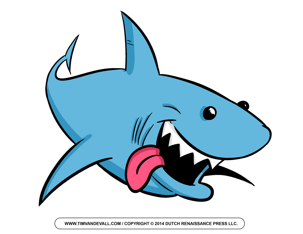 Cartoon Shark Clipart For Kids Shark Outline And Shark Silhouette