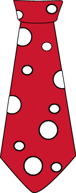 Dot Tie Clip Art   Red Tie