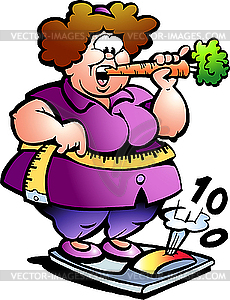 Fat Lady   Vector Eps Clipart