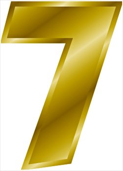 Free Gold Number 7 Clipart   Free Clipart Graphics Images And Photos