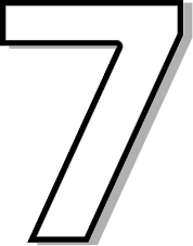 Number 7 Outline    Signs Symbol Alphabets Numbers Outlined Numbers