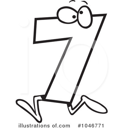 Royalty Free  Rf  Number 7 Clipart Illustration By Ron Leishman