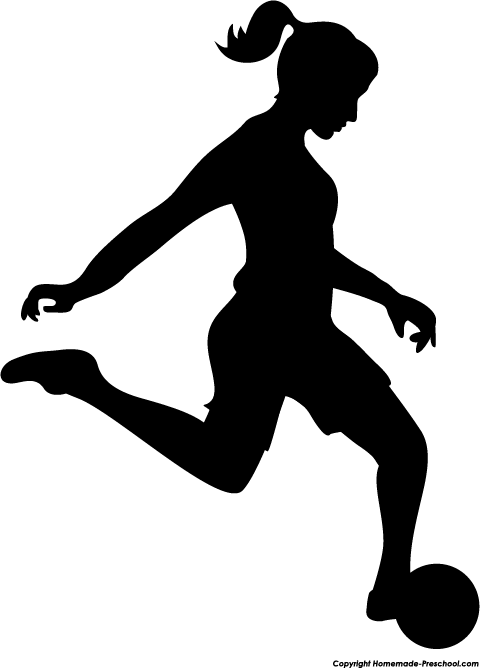 Home Free Clipart Silhouette Clipart Silhouette Female Soccer