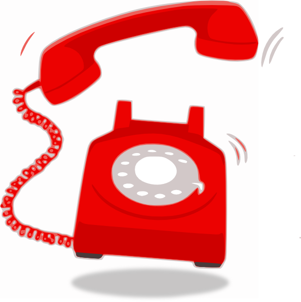 Ringing Red Telephone Clip Art At Clker Com   Vector Clip Art Online