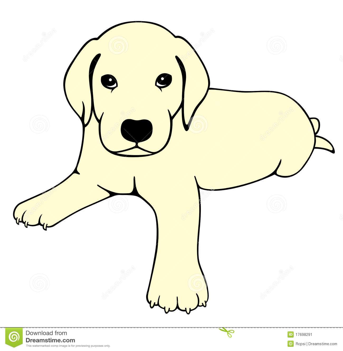 Drawing Of A Cute Labrador Dog  Isolated Can Be Used As A Sticker Or