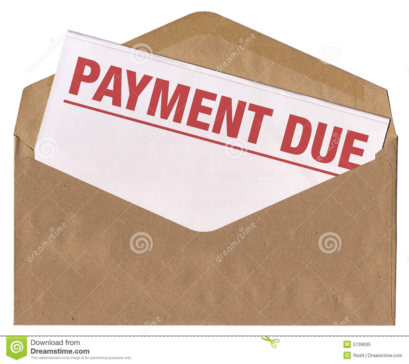Envelope   Payment Due Notice Letter Royalty Free Stock Photo   Image