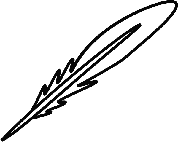 Feather Outline Clip Art Http   Www Clker Com Clipart Feather 20 Html