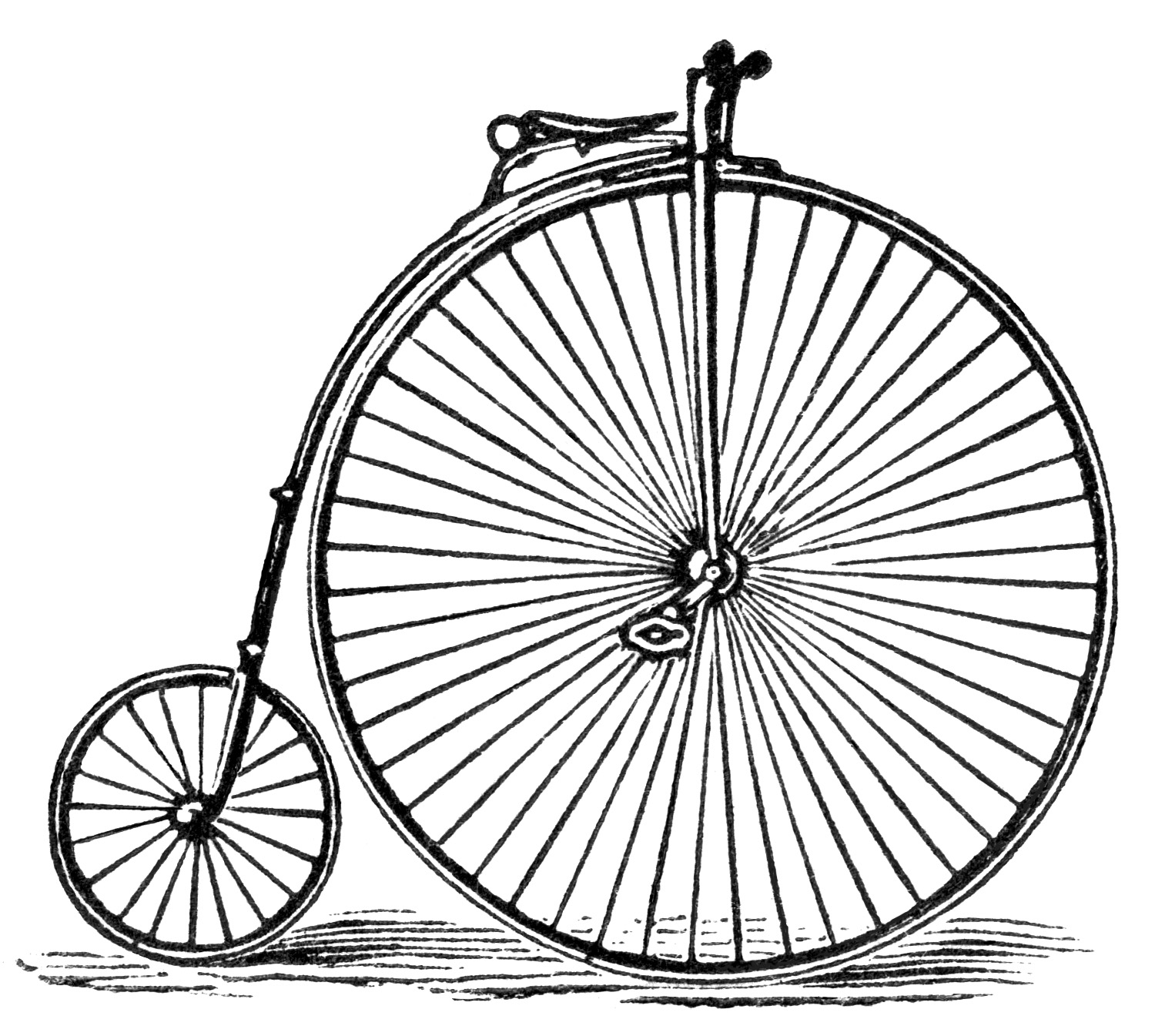 Here Is A Black And White Clipart Version Of The Bicycle From The Ad