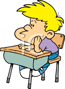 Cartoon Clipart Picture Of A Little Boy In Class