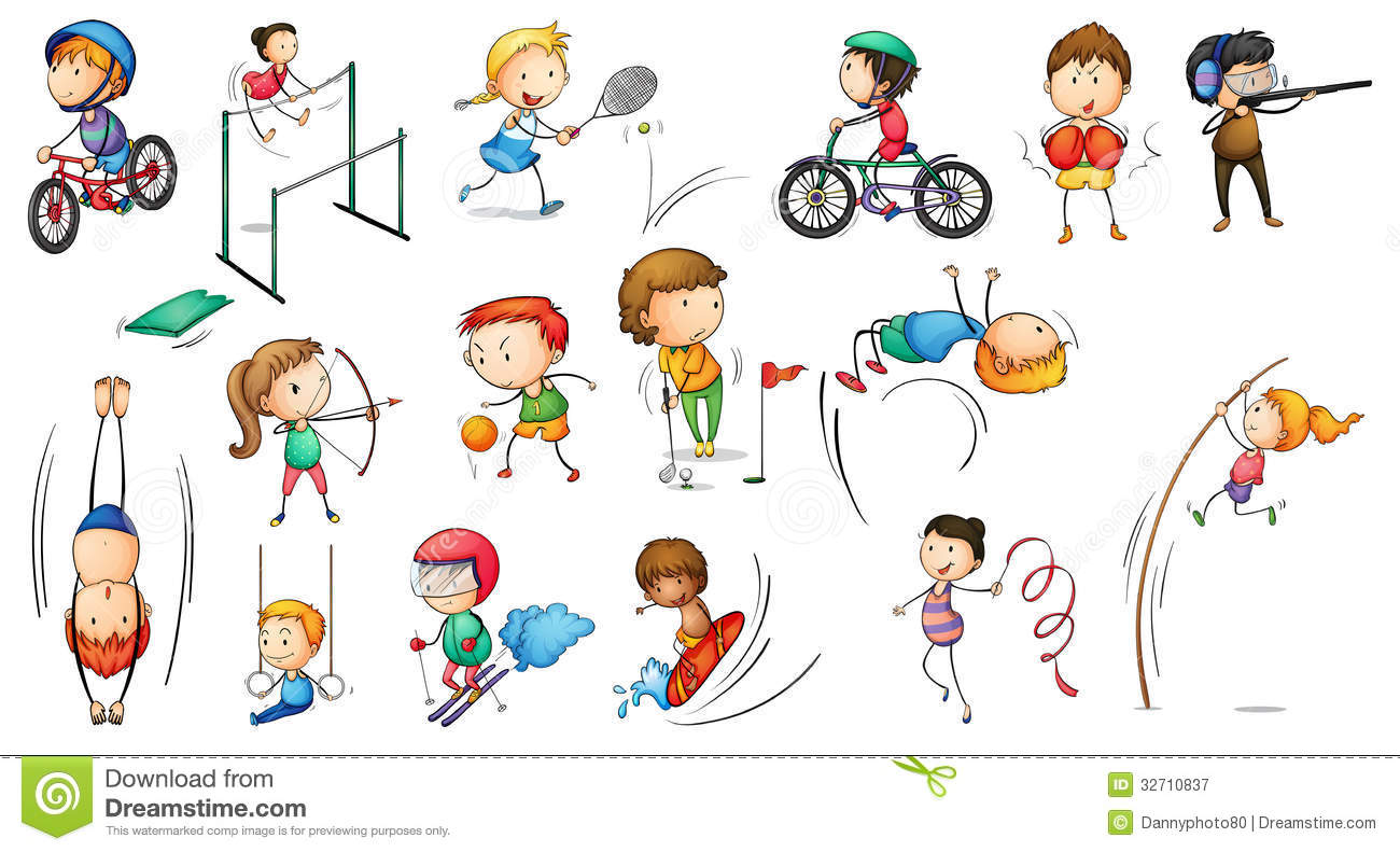 Illustration Of The Different Sports Activities On A White Background