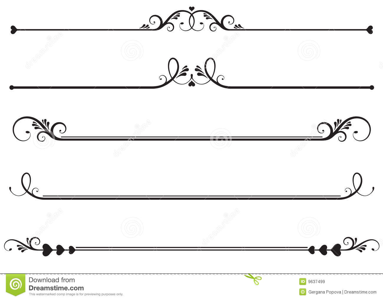 Ornamental Rule Lines Royalty Free Stock Images   Image  9637499