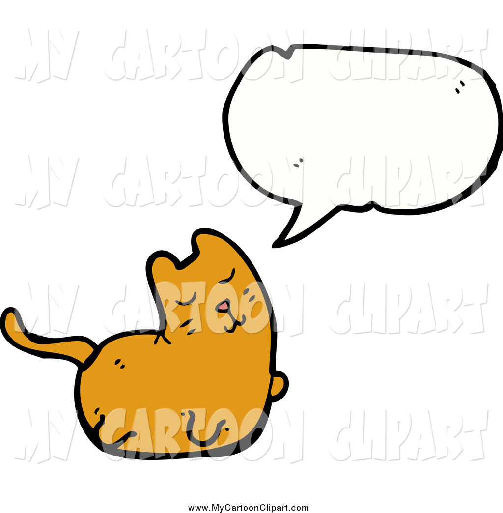 Preview  Clip Art Of A Talking Fat Ginger Cat By Lineartestpilot