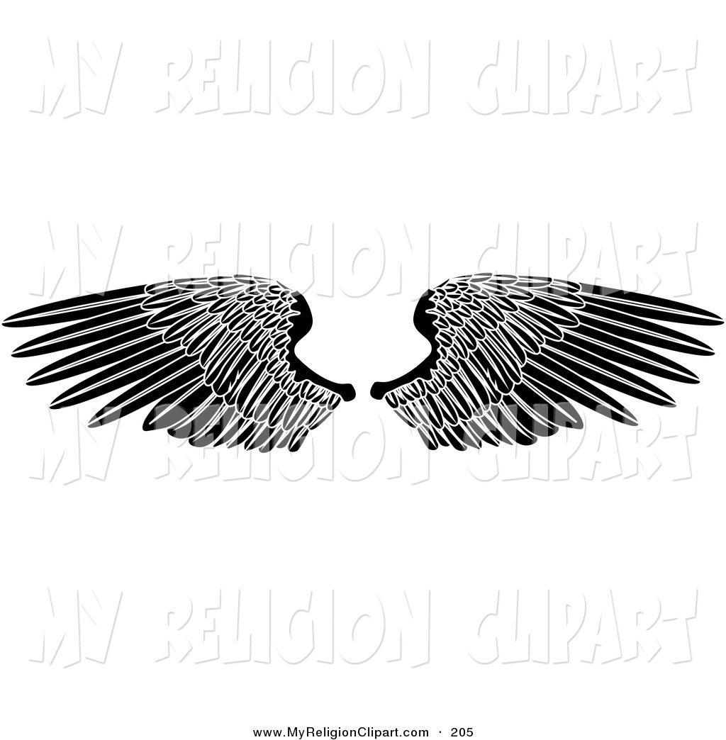 White Angel Wings Clip Art More Black And White Angel Wings Clip Art