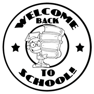 Back To School Clipart Image   Black And White Welcome Back To School