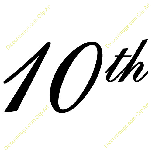 Clipart 10052 10th Anniversary Number Mugs Clipart