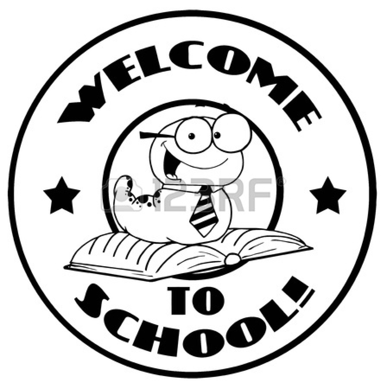 Clipart Black And White 16509080 Black And White Worm On A Welcome