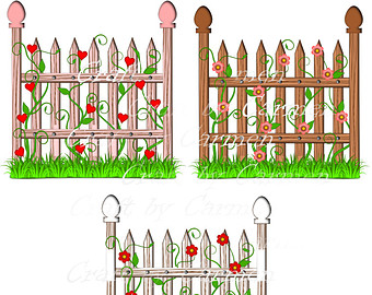 Flower Fence Clipart Fence Flower Garden Clip Art