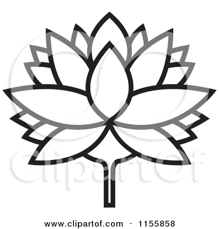 Lily Pad Clipart Black And White 1155858 Clipart Of A Black And White