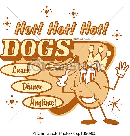 Vintage Store Signs Clipart Retro   Vintage Hot Dog Sign