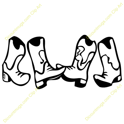 Baby Cowboy Boots Clip Art Four Western Boots Dancing