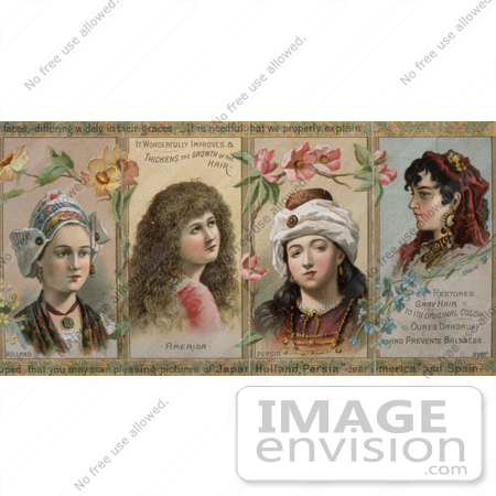 Photo Of Holland American Persian And Spanish Women On A Vintage
