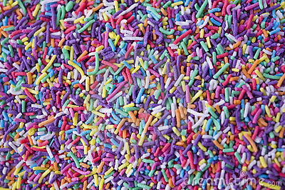 Rainbow Sprinkles Used For Topping Cakescupcakesmuffinsicecream