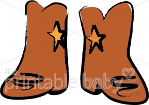 Western Boots Clipart   Cowboy Baby Clipart