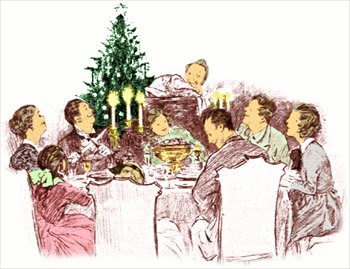 Free Family Christmas Dinner Clipart   Free Clipart Graphics Images    