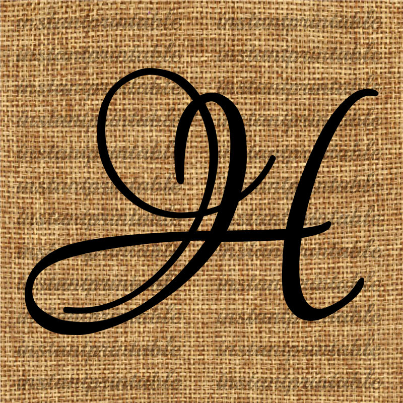 Monogram Letter S Clipart Monogram Initial Letter H