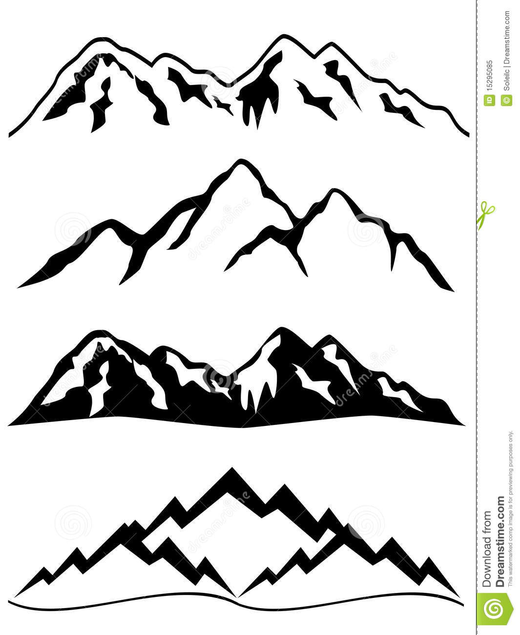 Snowy Mountain Clip Art Mountains With Snow