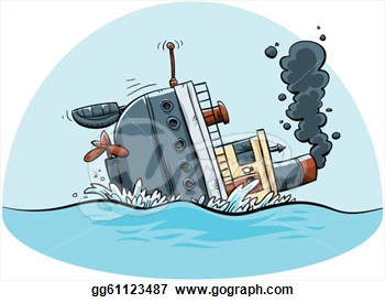 Stock Illustrations   Sinking Ship  Stock Clipart Gg61123487   Gograph