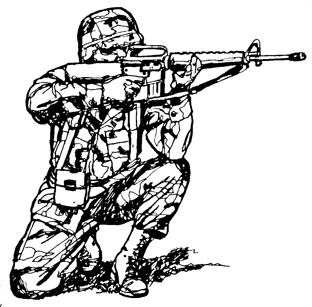 Awsome Combat Guns Colouring Pages