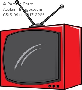 Clip Art Illustration Of A Cartoon Television Set