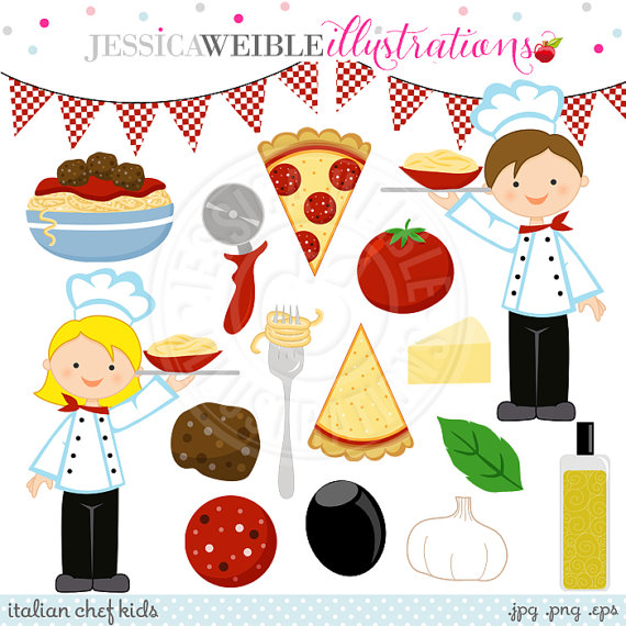 Clipart   Commercial Use Ok   Pizza Clipart Chef Clipart Italian