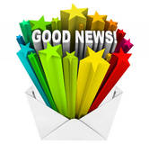 Good News Arrives In Open Envelope And Letter   Clipart Graphic