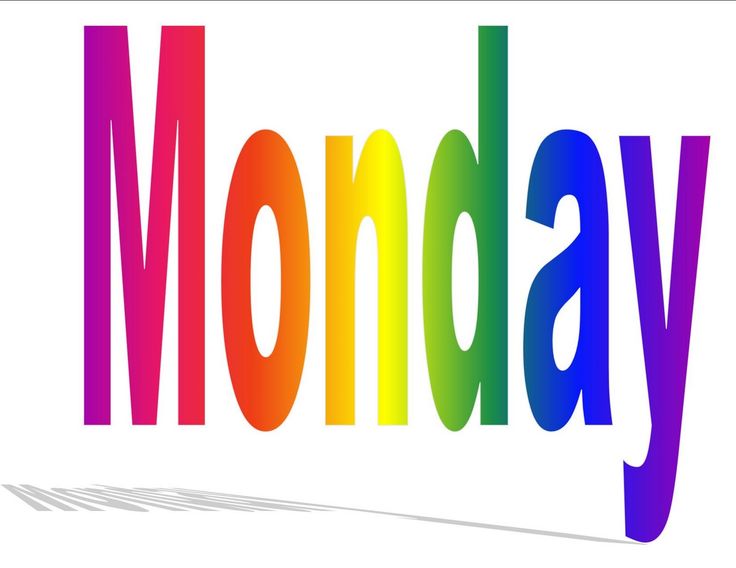 It S Monday Clip Art   Days Of The Week  Sung To The Tune If Youre