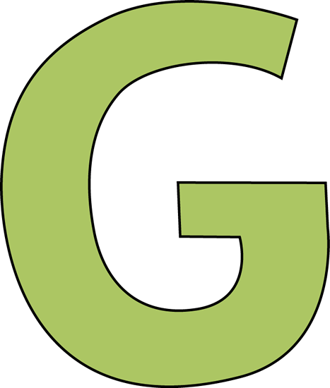 Green Letter G Clip Art Image   Large Green Capital Letter G