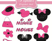 Minnie Mouse Hot Pink Digital Clipart 8 Files From Starsdigitalart