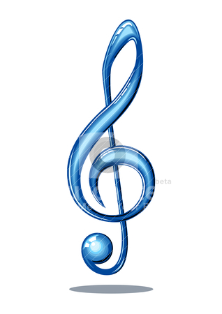 Blue Music Note Clipart Cutcaster Vector 801156657 Glossy Music Note