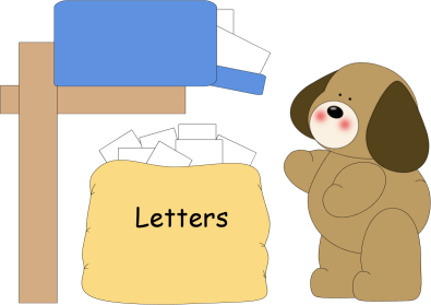In The Mailbox Clip Art   Dog Putting Letters In The Mailbox Image