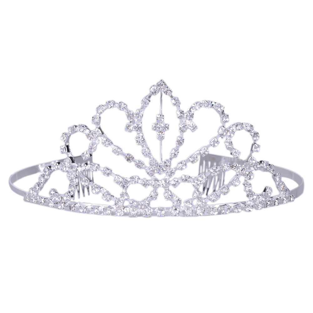 New Bride Rhinestone Tiara Wedding Crown Hair Clip Headband 34   Ebay