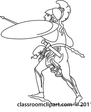 Soldier Clipart Black And White Ancient Rome Soldier Outline