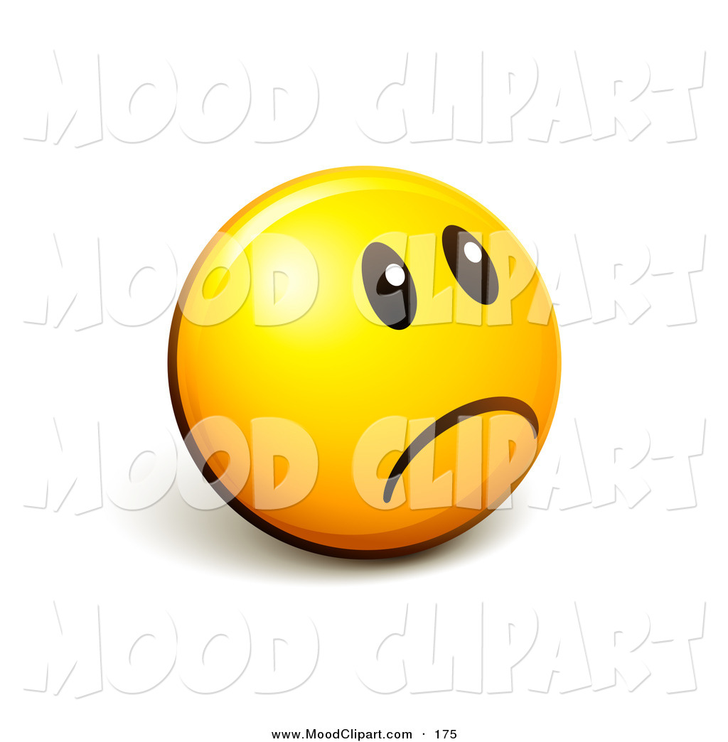 Yellow Frowny Face Mood Clip Art Of A Frowny