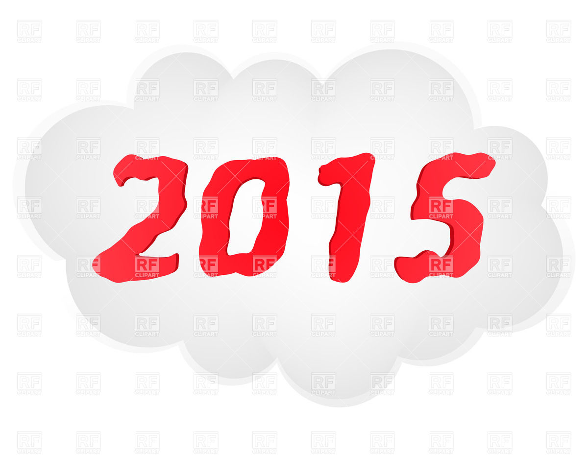 Cloud With Digits 2015 Download Royalty Free Vector Clipart  Eps