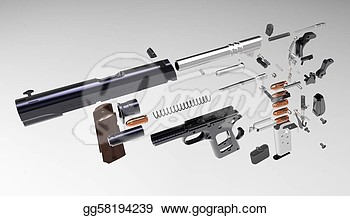 Of Colt 1911 A1 Model Goverment Pistol  Clipart Drawing Gg58194239