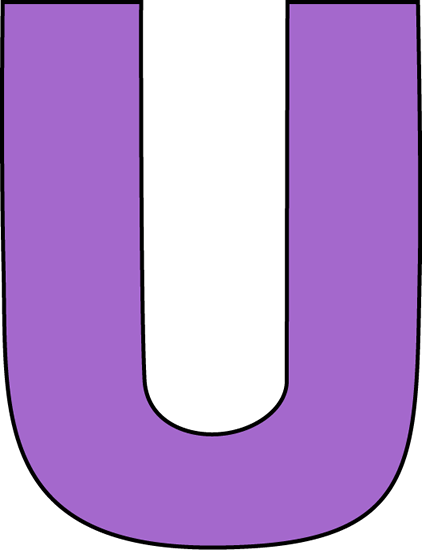 Purple Letter U Clip Art Image   Large Purple Capital Letter U
