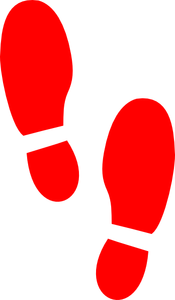 Red Shoe Prints Clip Art At Clker Com   Vector Clip Art Online