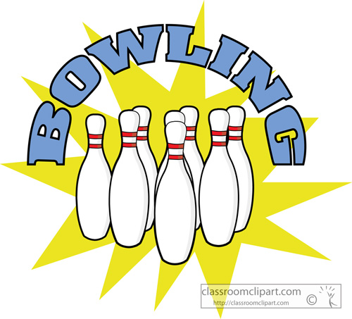 Bowling Clipart   Bowling Pings With Sign Ga   Classroom Clipart