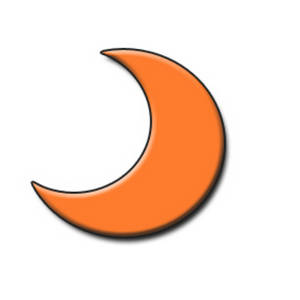 Free Clipart Picture Of An Orange Half Moon