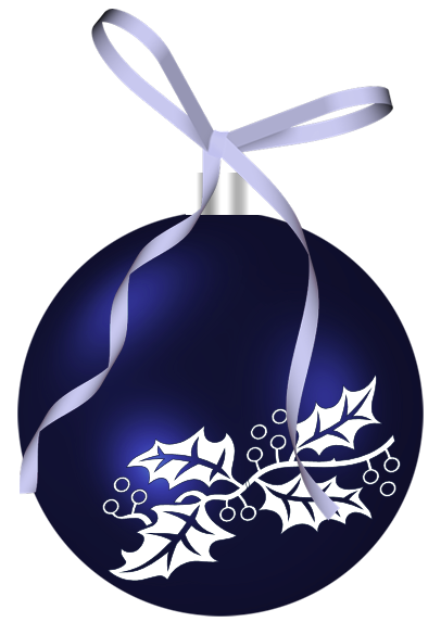 Christmas Dark Blue Ornament Clipart Png